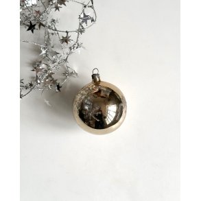 Vintage patinated Christmas ball w glitter