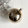 Vintage patineret julekugle m glimmer