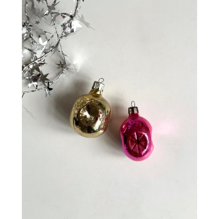 Champagnefarvet og pink lanterner, 2 stk samlet