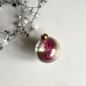 Big semi transparent ball w pink tinsel