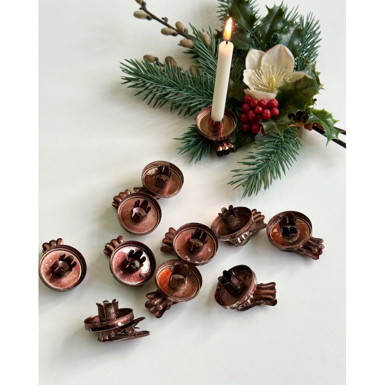 Candleholder w clamp, set of 11