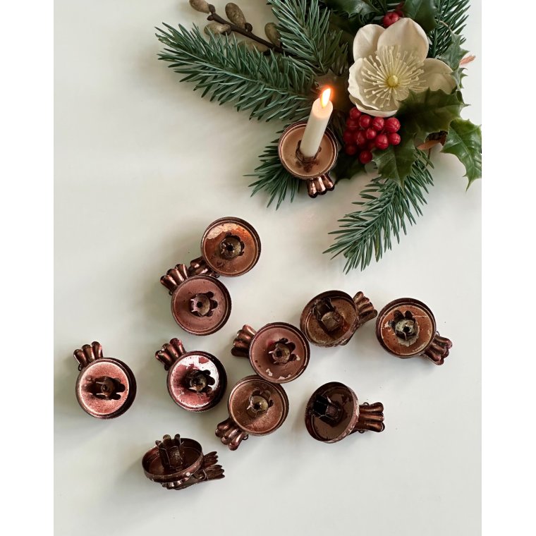 Candleholder w clamp, set of 11