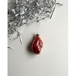 Vintage Christmas figure, pink squirrel 