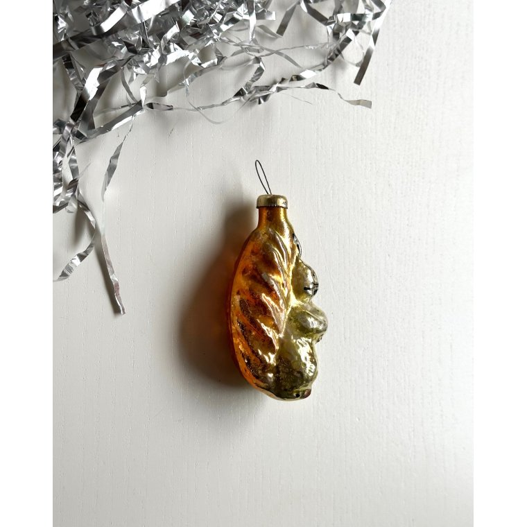 Vintage juleornament, orange egern