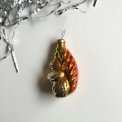 Vintage juleornament, orange egern