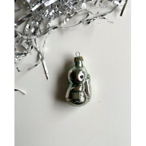 Vintage Christmas figure, squirrel w apron, green