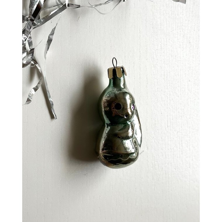 Vintage julekugle, egern m forklde, grn