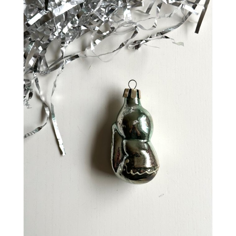 Vintage julekugle, egern m forklde, grn