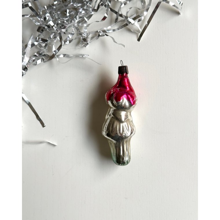 Vintage julekugle, alf m r�d hue