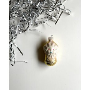 Vintage Christmas ornament, golden baby