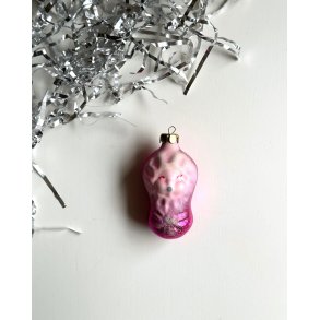 Vintage Christmas ornament, pink baby