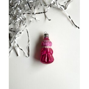 Vintage Christmas ornament, dark pink Snegurochka