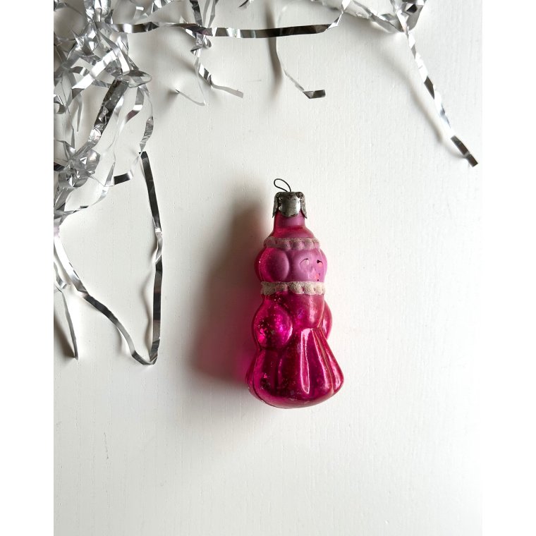 Vintage julekugle, mrk pink Snegurochka