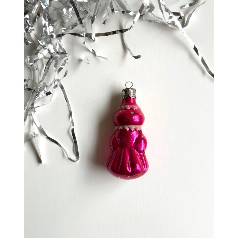 Vintage julekugle, mrk pink Snegurochka