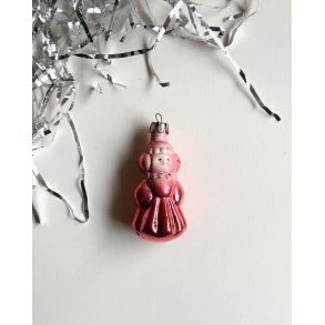 Vintage Christmas ornament, pink Snegurochka