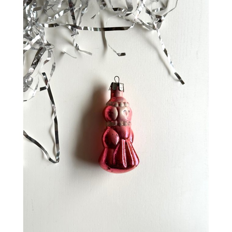 Vintage julekugle, lyserd Snegurochka