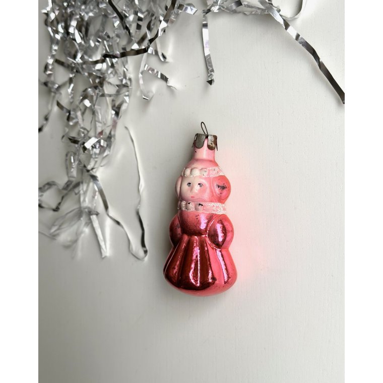 Vintage julekugle, lyserd Snegurochka