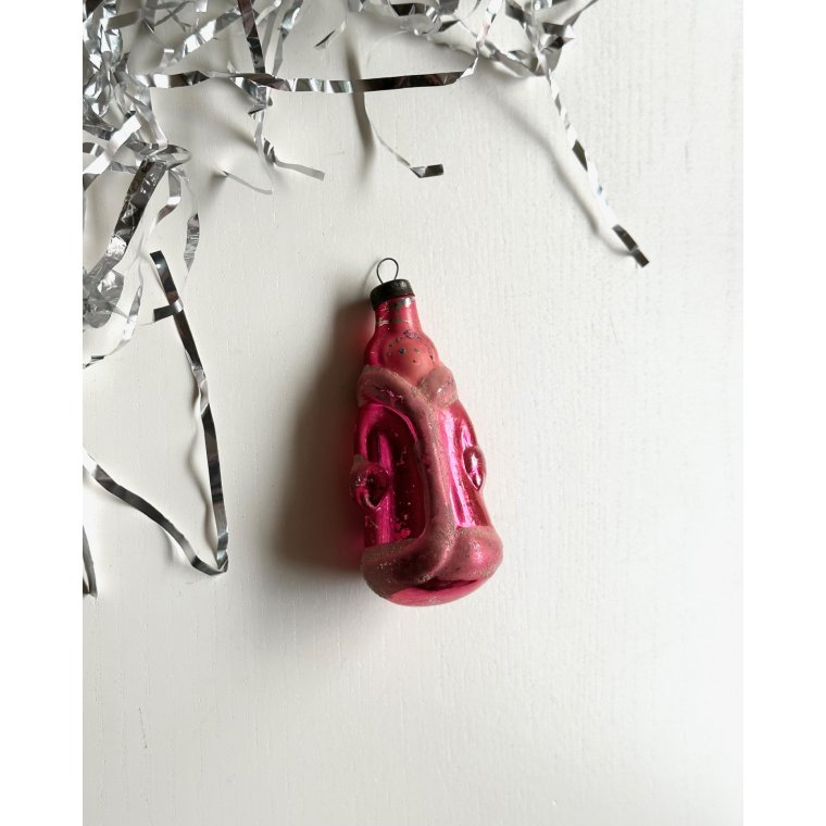 Vintage julekugle, pink Snegurochka
