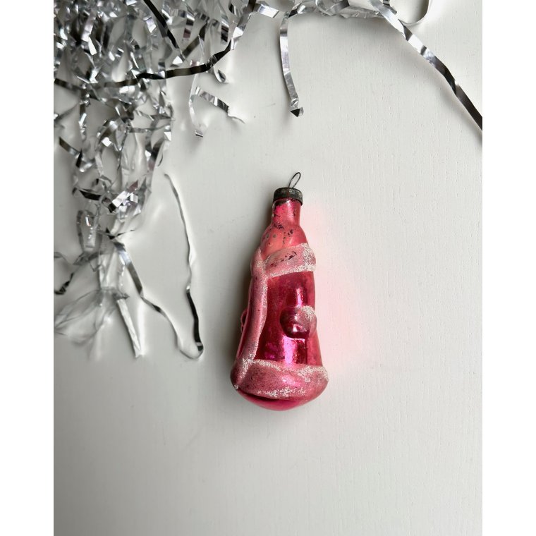 Vintage julekugle, pink Snegurochka