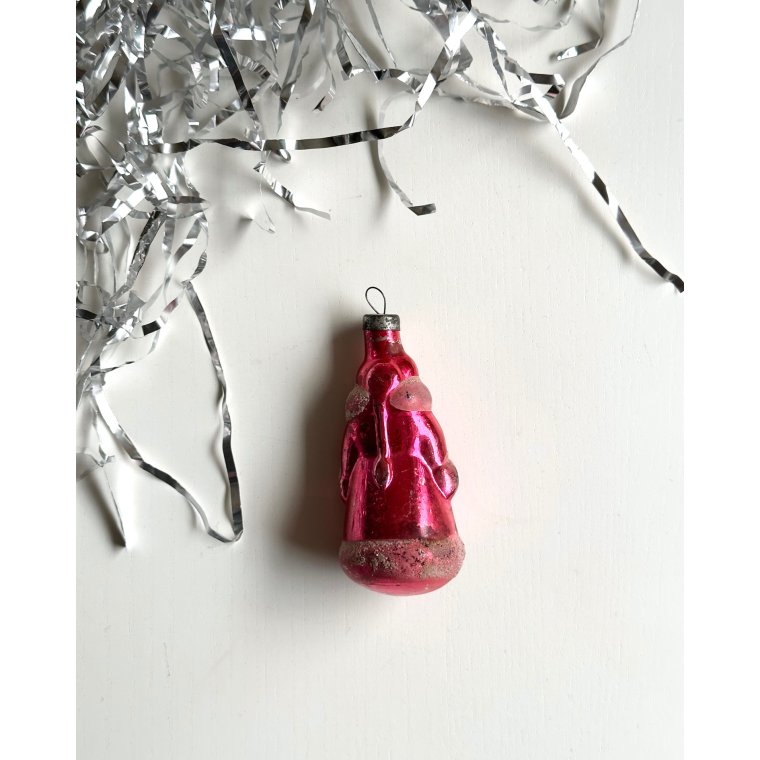 Vintage julekugle, pink Snegurochka
