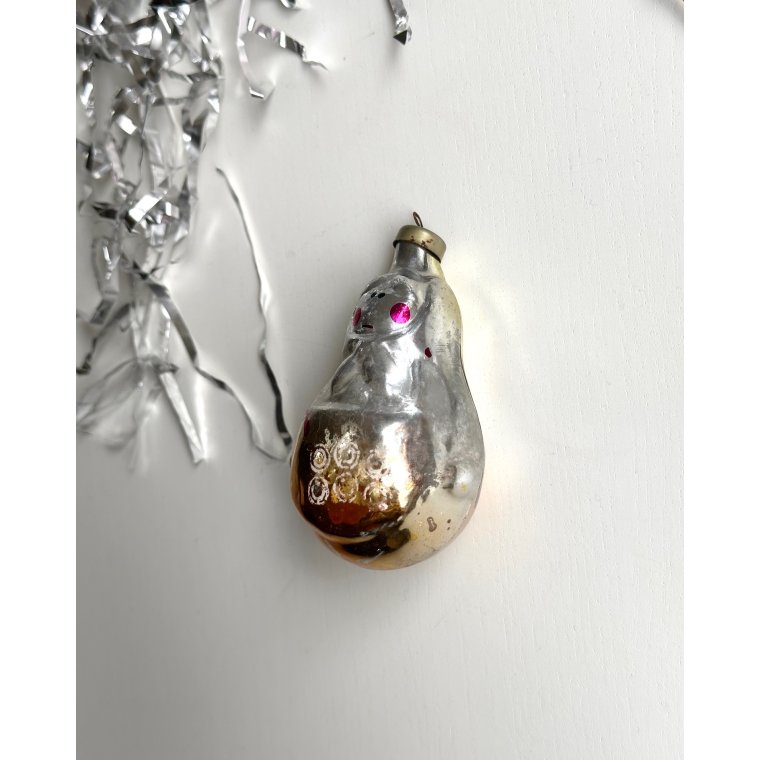 Vintage juleornament, babushka m orange forklde