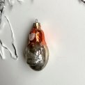 Vintage julekugle, babushka m orange htte