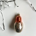 Vintage julekugle, babushka m orange htte