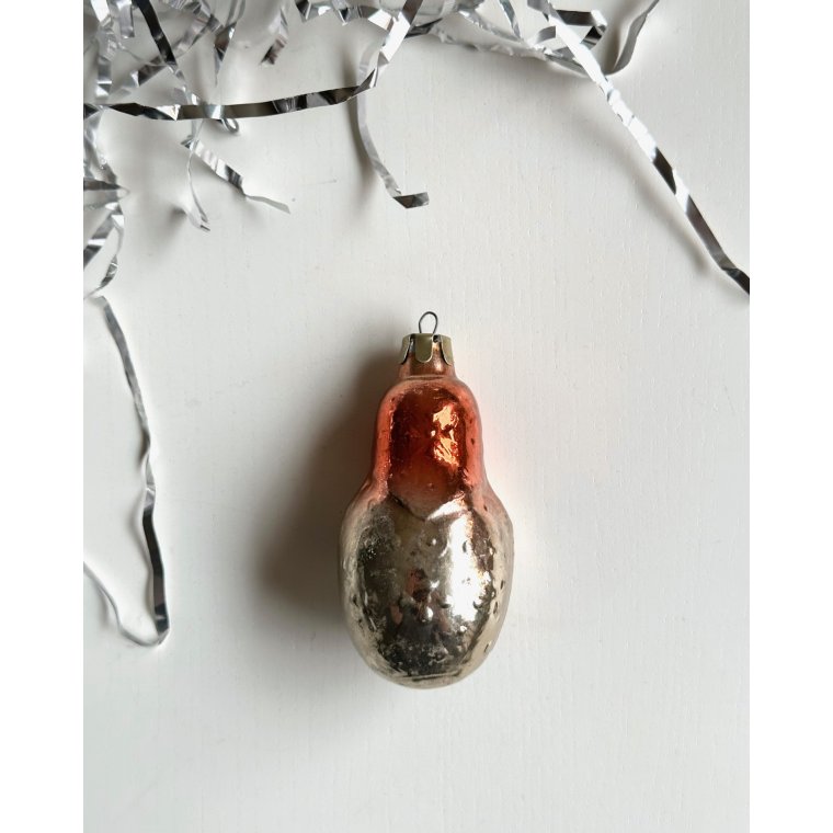 Vintage julekugle, babushka m orange htte