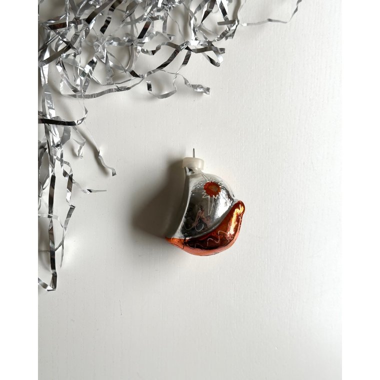 Vintage juleornament, skib, NB