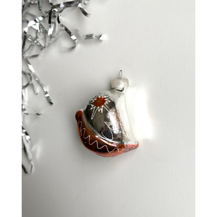 Vintage juleornament, skib, NB