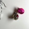 Vintage julekugler, garnngler, 2 stk samlet