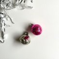 Vintage julekugler, garnngler, 2 stk samlet