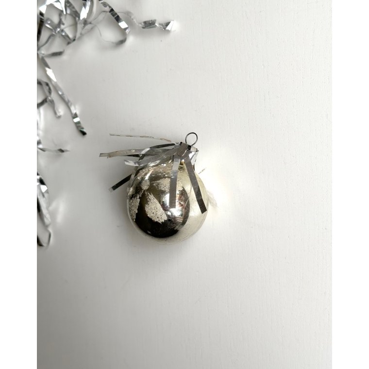 Vintage slvkugle m lametta