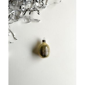 Vintage Christmas ornament, golden lantern