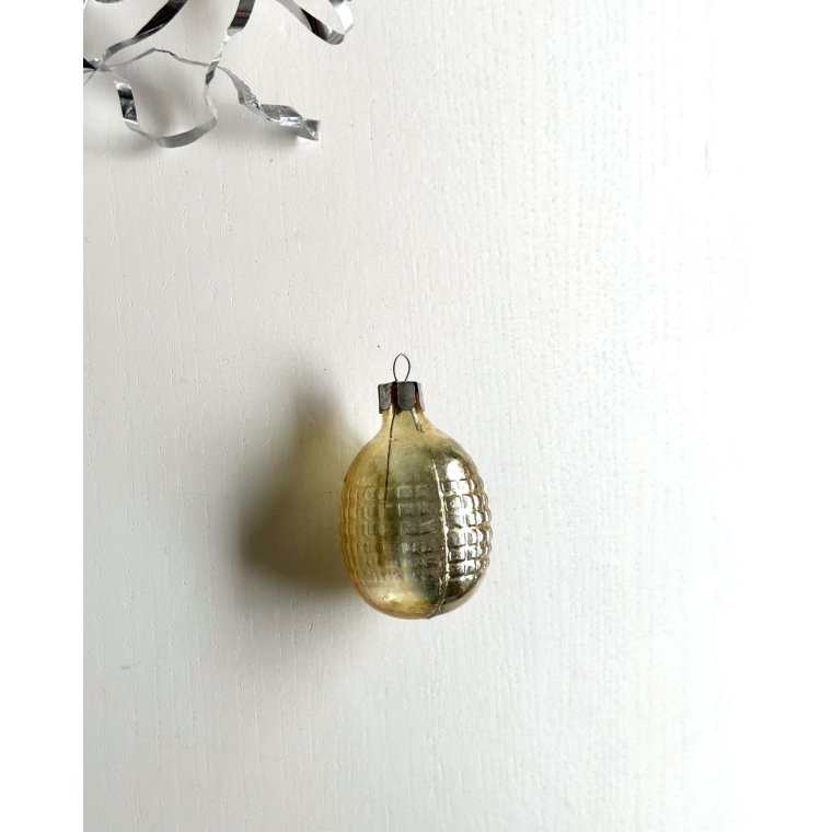 Vintage julekugle, gylden lanterne