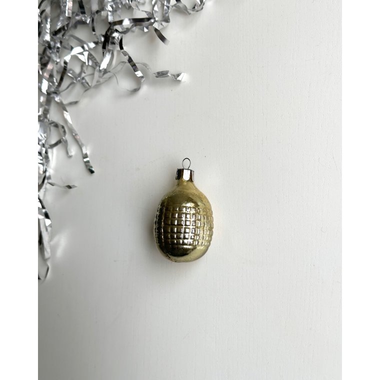 Vintage julekugle, gylden lanterne