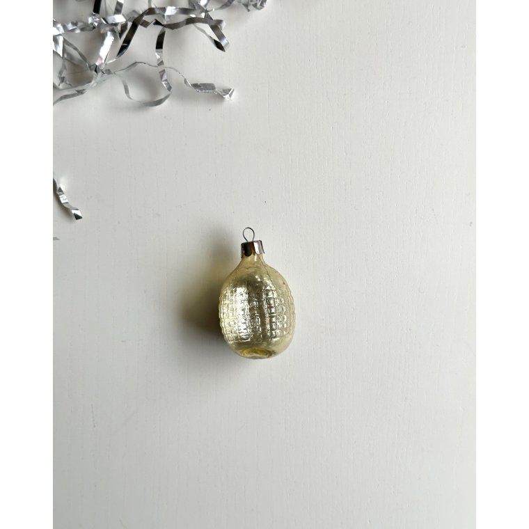 Vintage julekugle, gylden lanterne