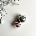 Vintage julekugler, stribet st, 2 stk samlet