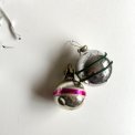 Vintage julekugler, stribet st, 2 stk samlet