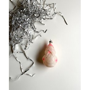 Vintage Christmas ornament, pastel Santa