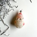 Vintage juleornament, pastel julemand m glimmer
