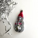 Silver snowman w pink hat