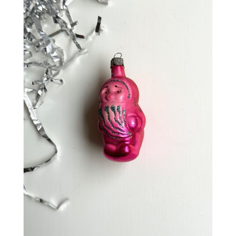 Father Frost, pink w glitter