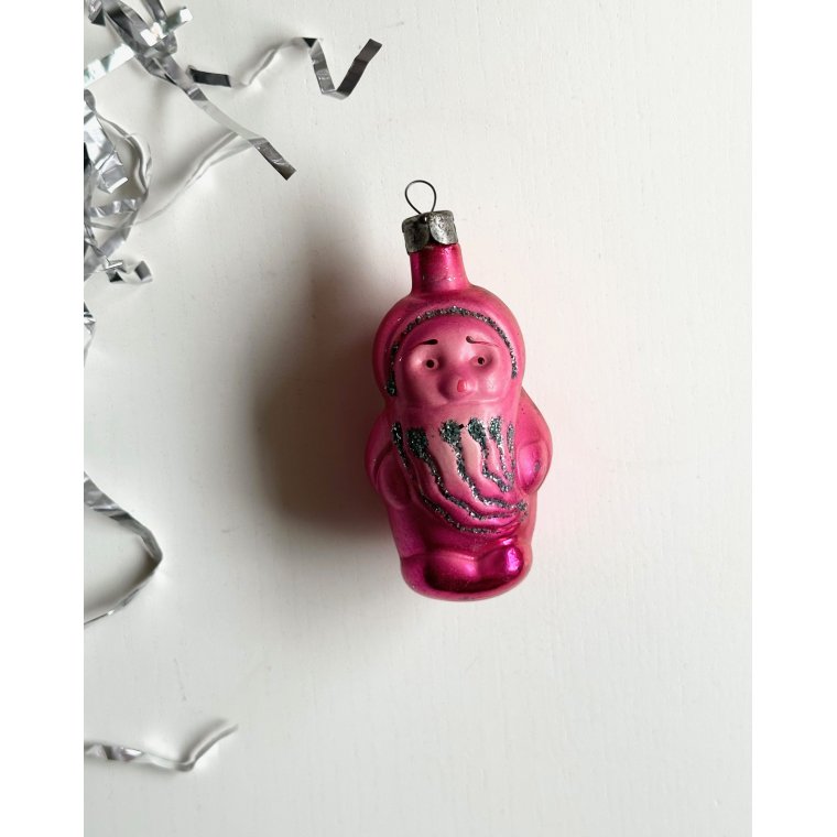 Father Frost, pink w glitter