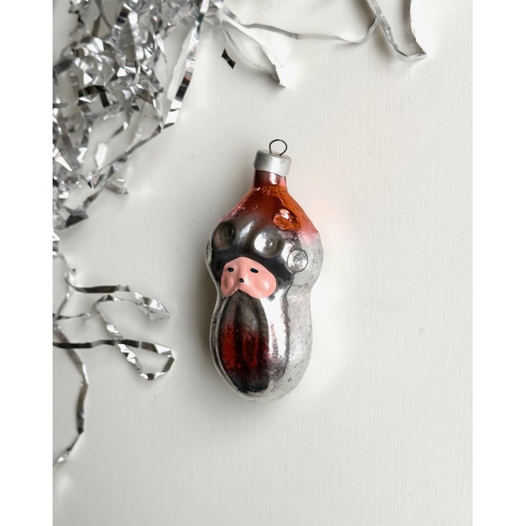 Chinese man, silver tone