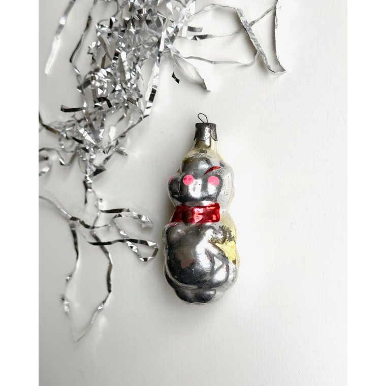 Vintage ornament, stor kanin