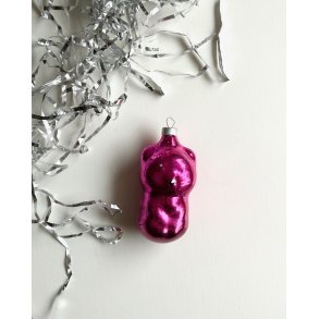 Vintage ornament, purple bear, NB