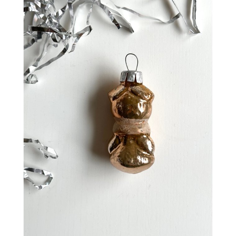 Vintage ornament, gylden snepige