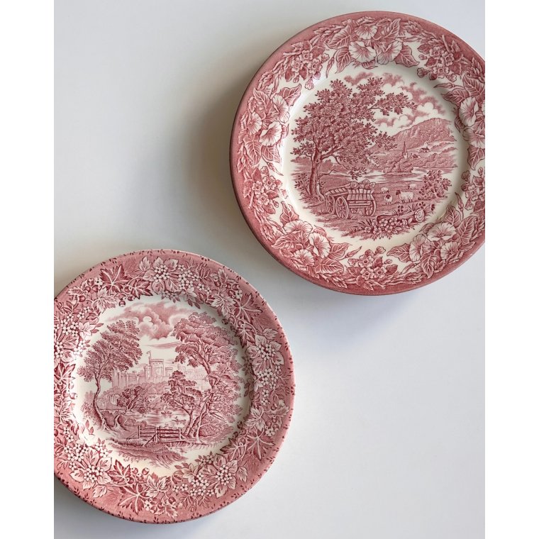 Engelsk fajance, middagstallerkner, 8 stk samlet