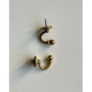 Messingkroge, 2 stk samlet